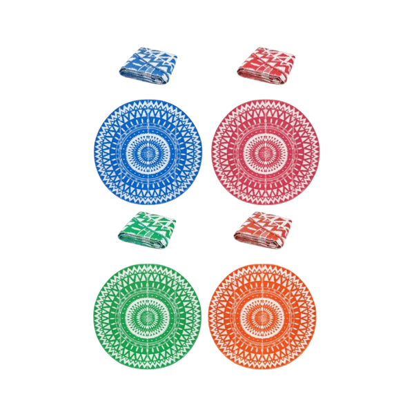 Round Beach Mat with Carry Bag - 155 cm Diameter