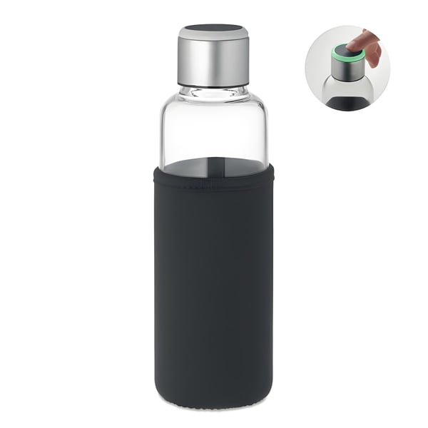 Smart Hydration Reminder Borosilicate Glass Bottle