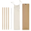 Reusable Bamboo Straw Set with Cotton Pouch
