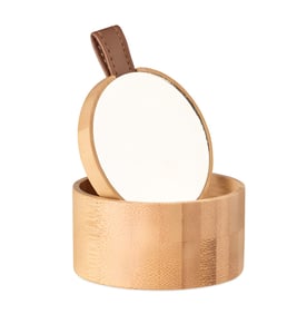 קופסת תכשיטים במבוק עם מראה נשלפת