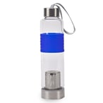 בקבוק חליטה לזכוכית בורוסיליקט עם מכסה נירוסטה