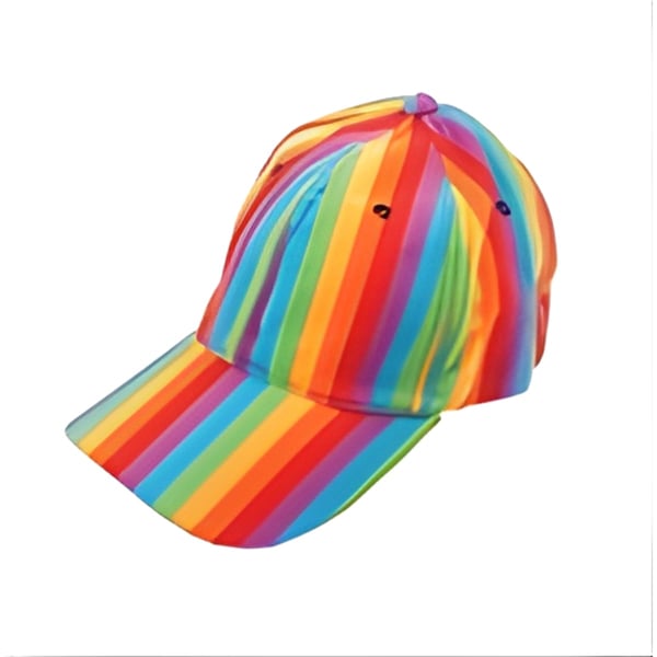 Stylish Baseball Cap with Rainbow Pattern