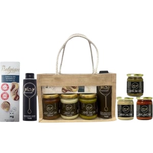 תיק יוטה יוקרתי עם ממרחים