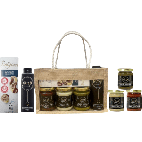 תיק יוטה יוקרתי עם ממרחים