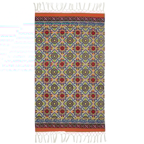 שטיח כותנה מודפס בעיצוב אקלקטי להשלמת מראה הבית