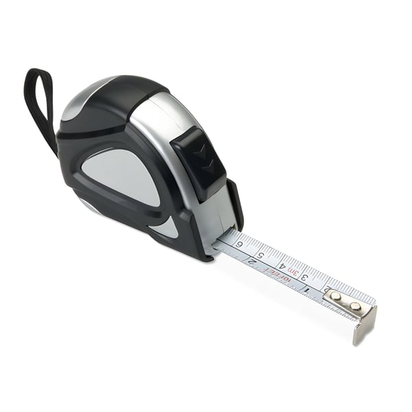 מדיד מקצועי 3 מטר עם מארז מתכת כסוף