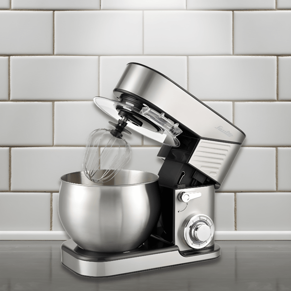 Powerful 1300W Silver Electric Mixer with 6L Bowl by Sauter