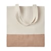 Cotton Tote Bag with Jute Accents