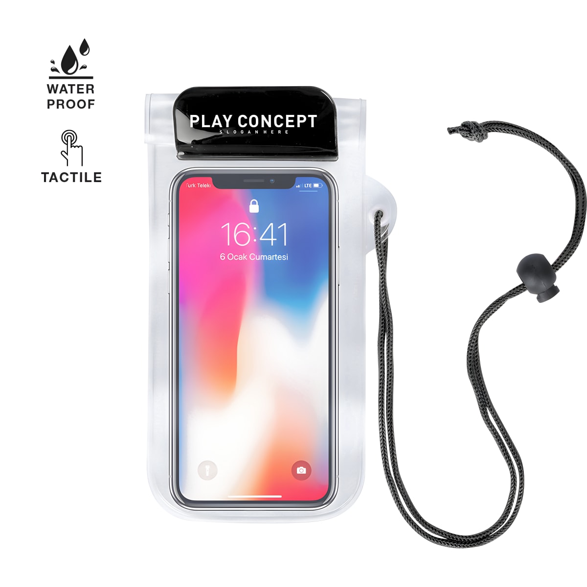 נרתיק אחסון עמיד למים עם מסך מגע