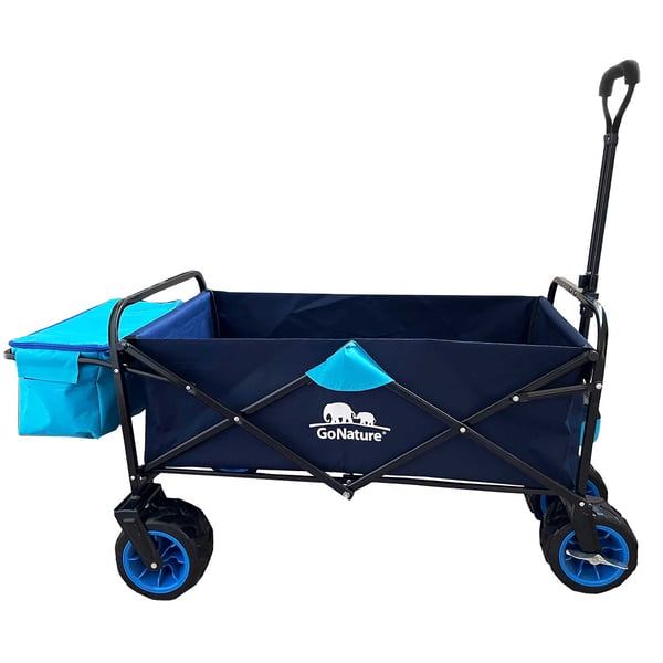 Foldable Cart with Cooler & Wide Terrain Wheels - Go Nature