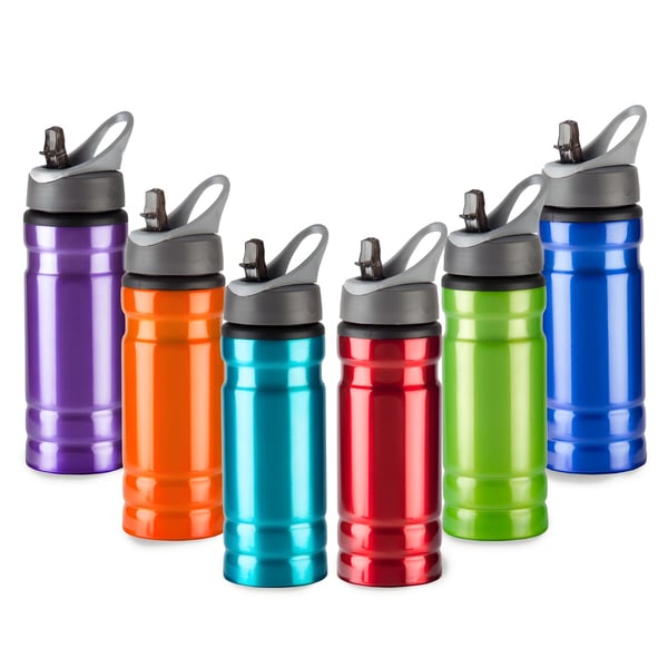 בקבוק ספורט אלומיניום מקנזי 750 מ"ל עם פיית קש