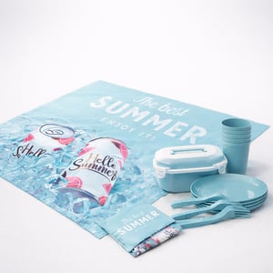 Perfect Couples Picnic Set: Foldable Lounger & Reusable Utensils