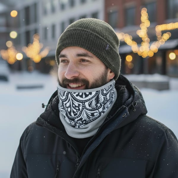 Custom Designed Double-Layer Neck Warmer in Softy Fabric or Fleece