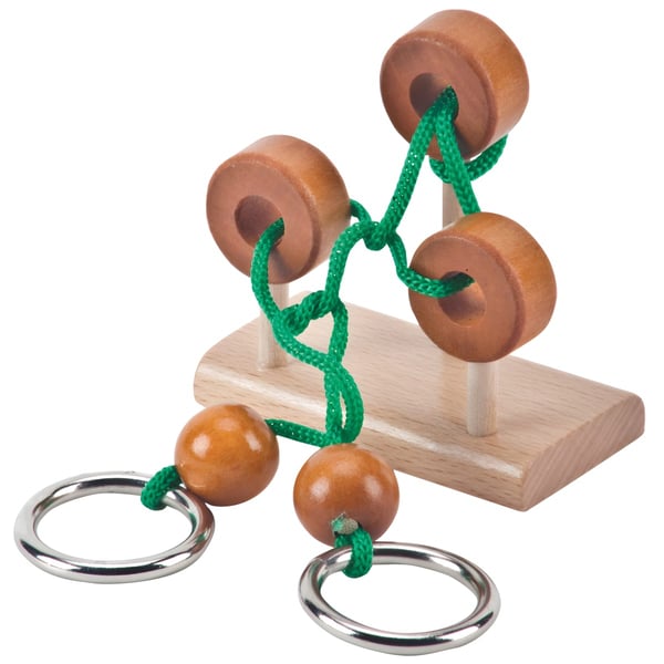 Magnetic Executive Maze Game with Wooden and Metal Rings