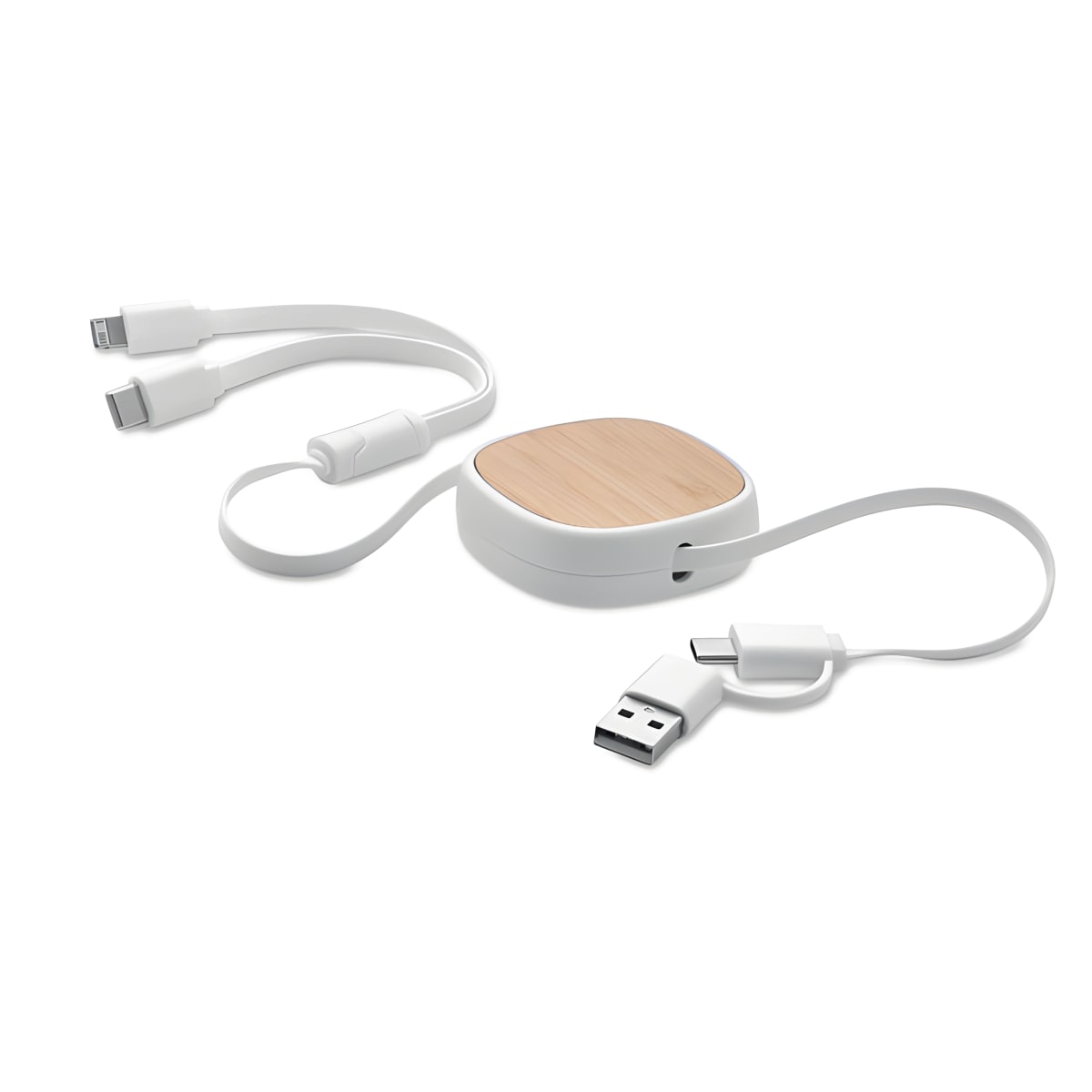 כבל טעינה רב-תכליתי USB עם פלט במבוק