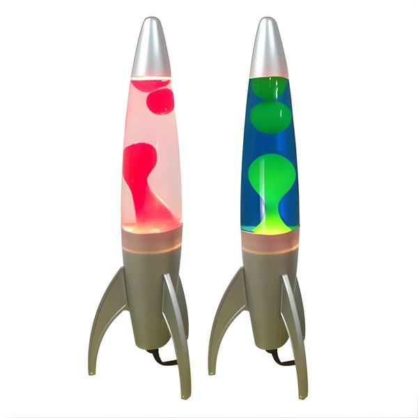 מנורת לבה בצורת טיל להארת החלל