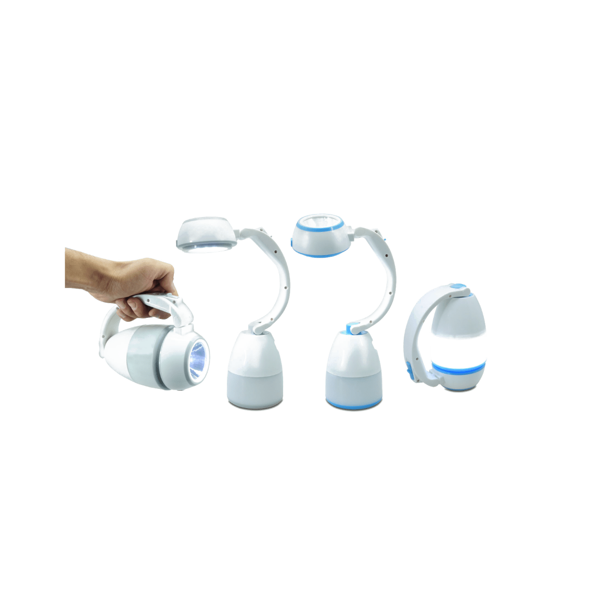 "לומינה" מנורת שולחן מתקפלת עם פנס נישא וטעינה USB