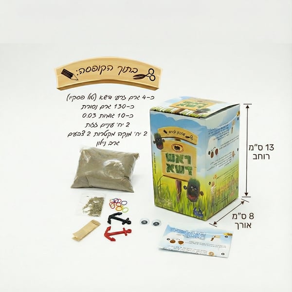 ערכת יצירה לראש דשא בקופסה