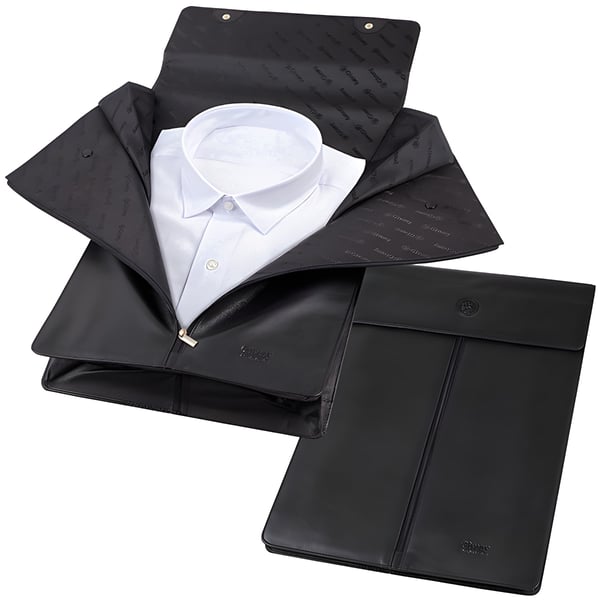 תיק עור נאפה שחור - ארגונית לחולצות מבית גבעוני