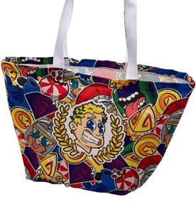 תיק צד לים ניו-יורק מבד קנווס עבה עם הדפסה צבעונית 55x35 ס"מ