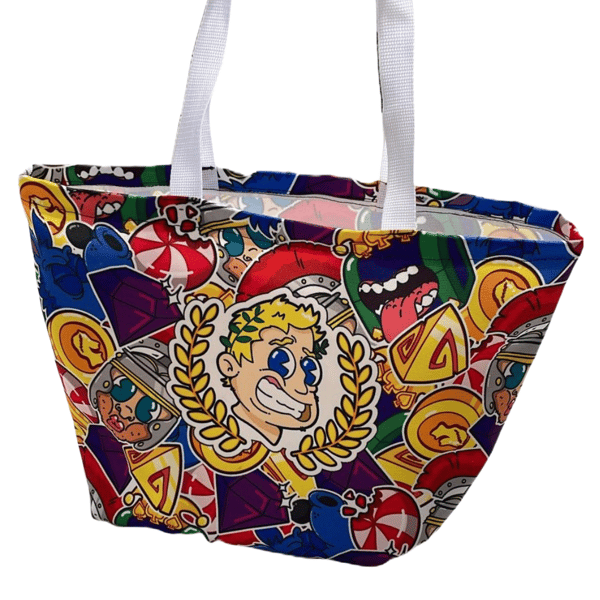 תיק צד לים ניו-יורק מבד קנווס עבה עם הדפסה צבעונית 55x35 ס"מ