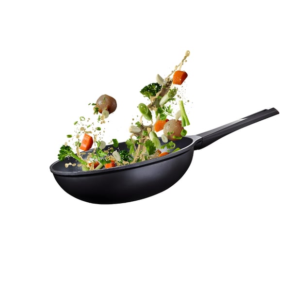 30-inch Black Shale Induction Cast Aluminum Wok Pan