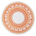 מגבת חוף עגולה ענקית עם פרנזים - מתנה עסקית ייחודית