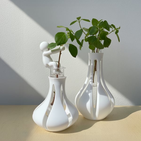 Climbing figure vase