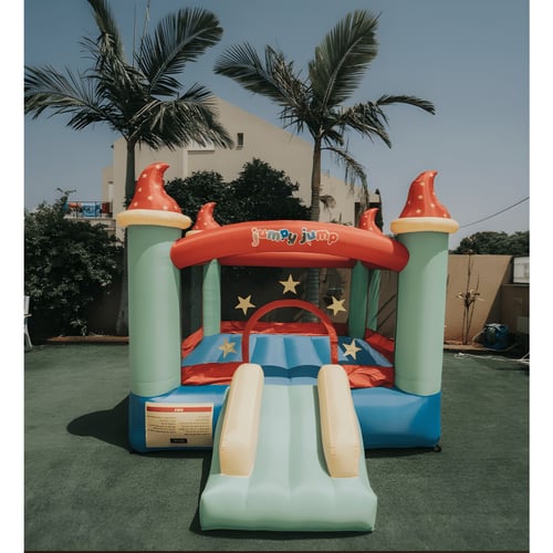 טירת קפיצות מתנפחת 'טירה קסומה' עם מגלשה על ידי ג'אמפי ג'אמפ