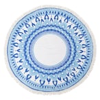 מגבת חוף עגולה ענקית עם פרנזים - מתנה עסקית ייחודית