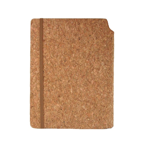 Recycled Cork A5 Notebook with Elastic Closure