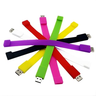 צמיד סיליקון עם זיכרון נייד מסוגנן