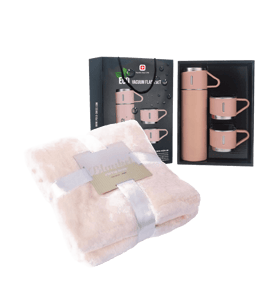 מארז יוקרתי לשמירה על חום עם תרמוס וכירבולית