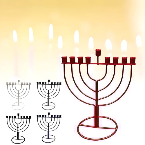 עיצוב חנוכיית מתכת יוקרתית בעיצוב ספירלה, 18x20 ס"מ