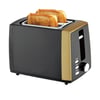 Matte Black Toaster with Copper Finish