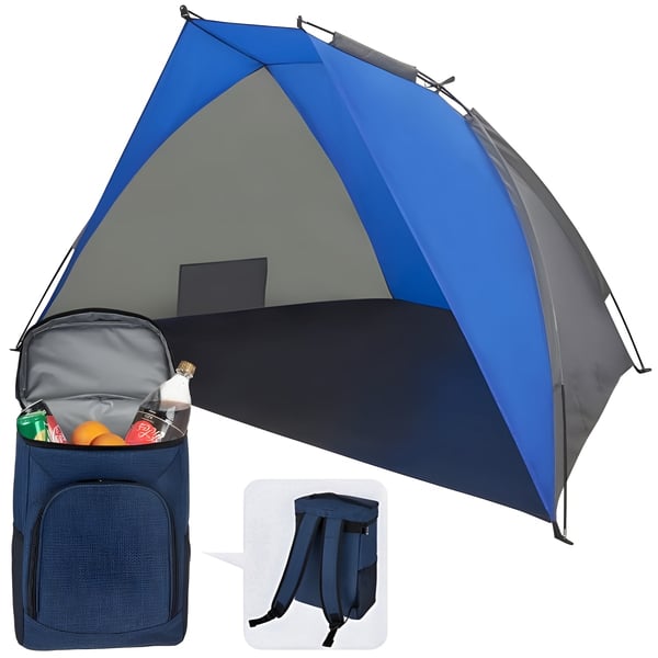 סט חוף מושלם - אוהל צל וצידנית נוחה