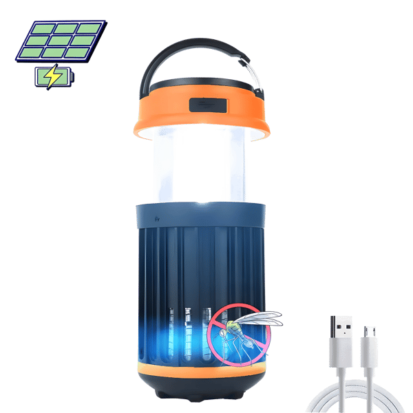 קוטל יתושים נטען לקמפינג עם תאורת לד מתוצרת DISCOVERY