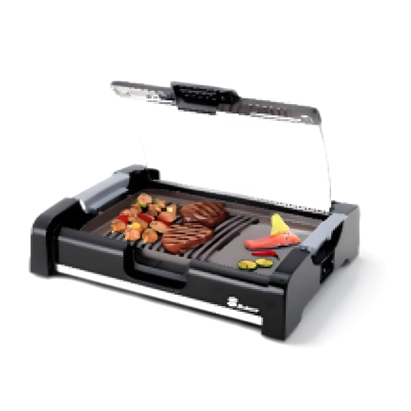 SELMOR Combo Grill with Glass Lid and Griddle