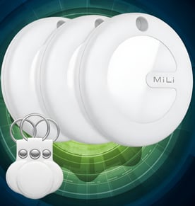 מארז חיישני איתור MiTag מאושר Apple עם נרתיק עור