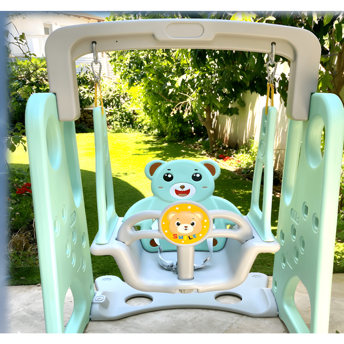 נדנדת ילדים ניידת להרכבה קלה לבית, חצר או מרפסת