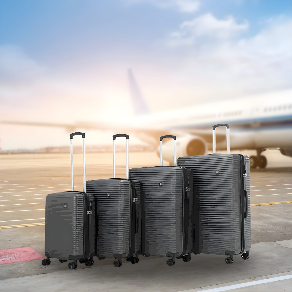 סט מזוודות קשיחות ALPINE SWISS בגדלים 20, 24, 28, 32