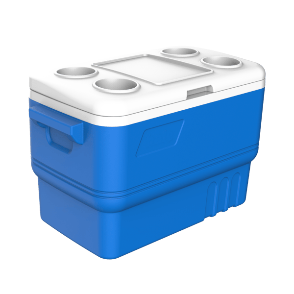 Portable Cooler with Cup Holders