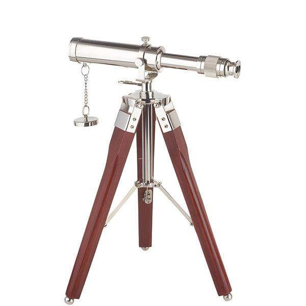 טלסקופ ענתיק יוקרתי עם חצובת טריפוד מתכווננת