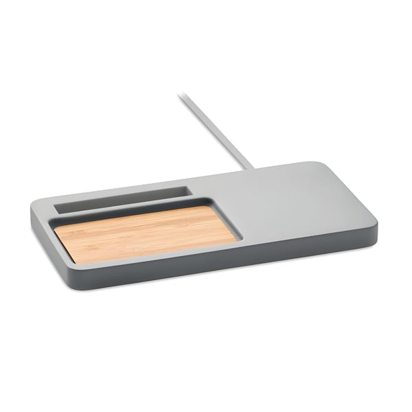 Laptop Stand with Wooden Tray and Integrated USB Hub