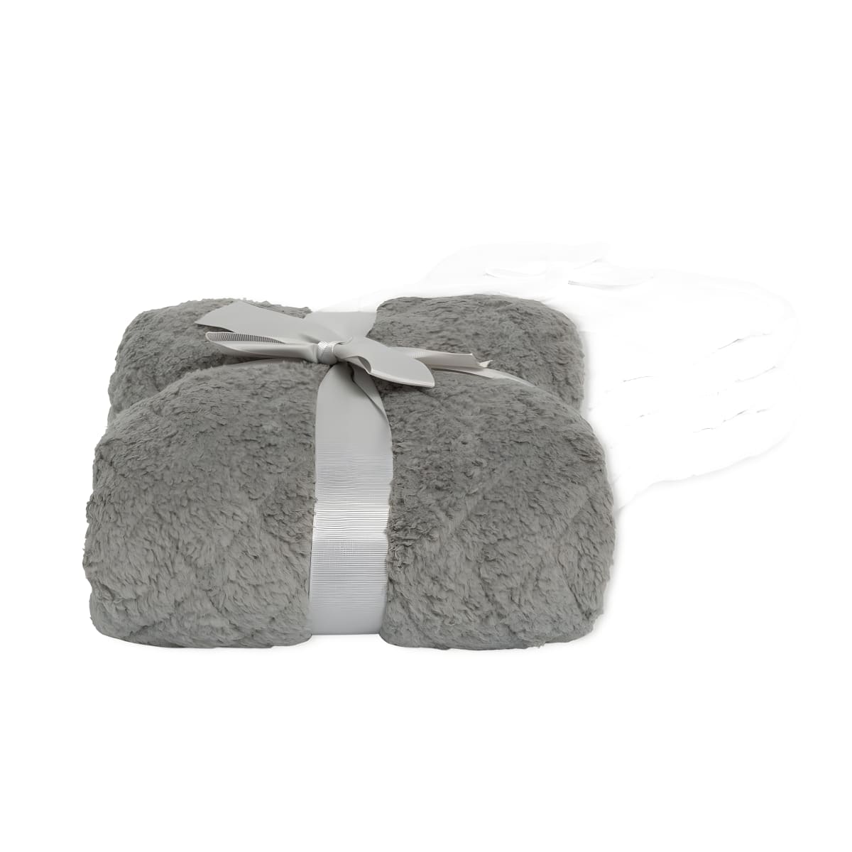 שמיכת פוך אפורה עם קשת ברוק