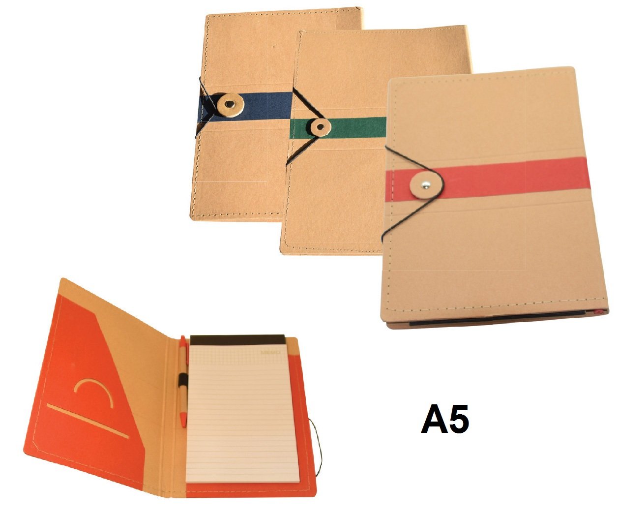 קלסר מחברת A5 עם עט ומקום למסמכים - פתרון מושלם לארגון מקצועי