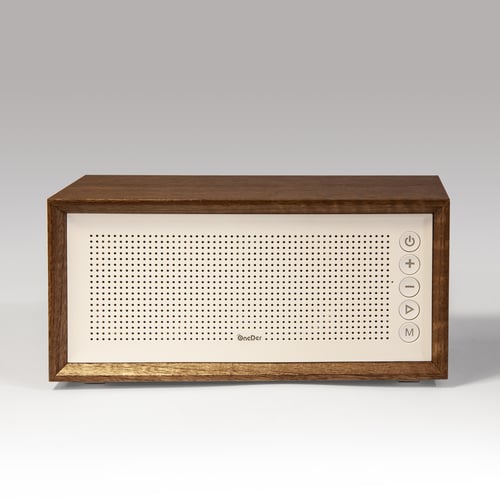 רמקול עוצמתי עם עיצוב מסגרת עץ