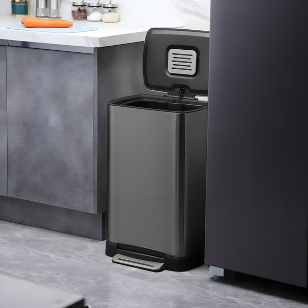 Stainless Steel Pedal Trash Can 50L - Luxury by GRINBIN
