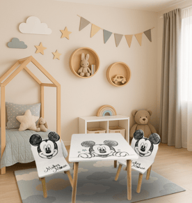 סט שולחן אוכל עם 2 כסאות עץ יוקרתיים