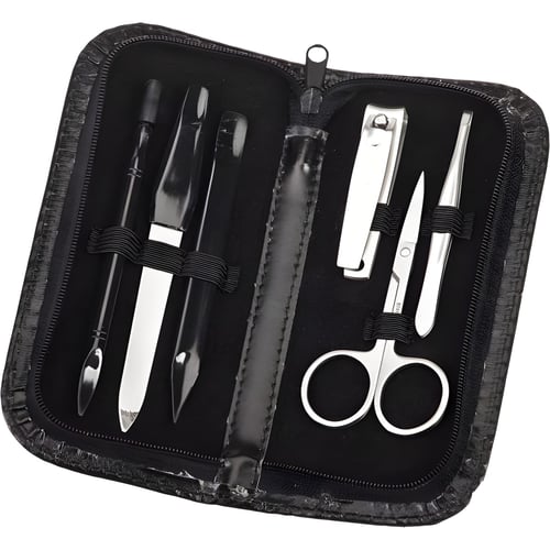 סט מניקור ומברשות איפור בנרתיק יוקרתי – נטלי